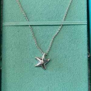 Elsa Peretti Tiffany Diamond Starfish Necklace